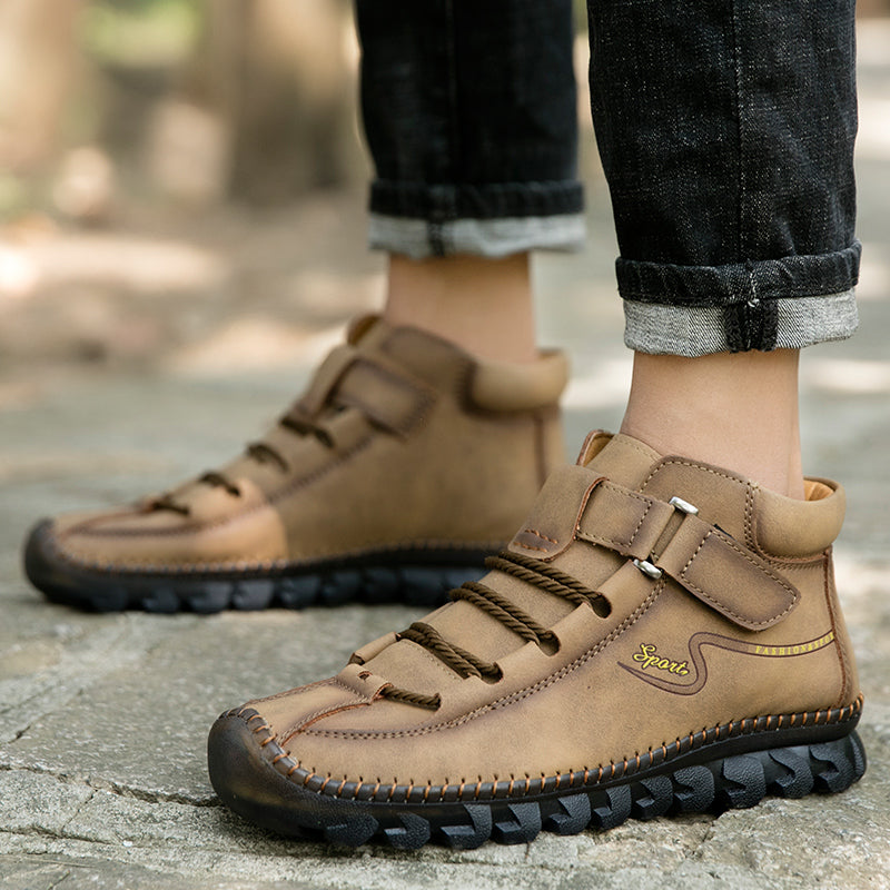New Men's Ankle Boots Hand Stitching Western Boots Classic Fashion Men's Motorcycle Boots Outdoor Men's Work Boots Big Size12 Rachel 7008