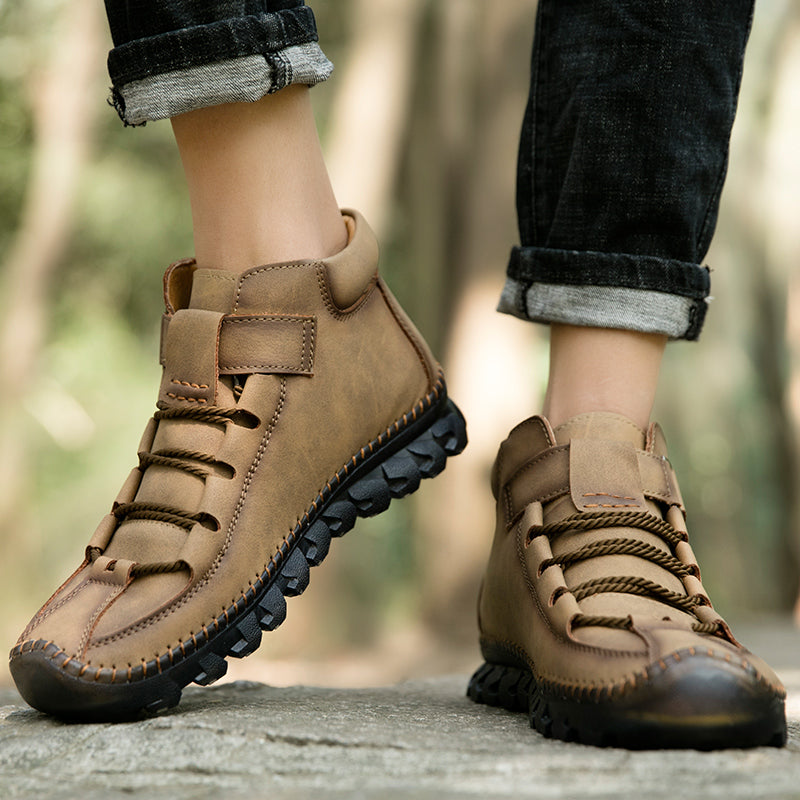 New Men's Ankle Boots Hand Stitching Western Boots Classic Fashion Men's Motorcycle Boots Outdoor Men's Work Boots Big Size12 Rachel 7008