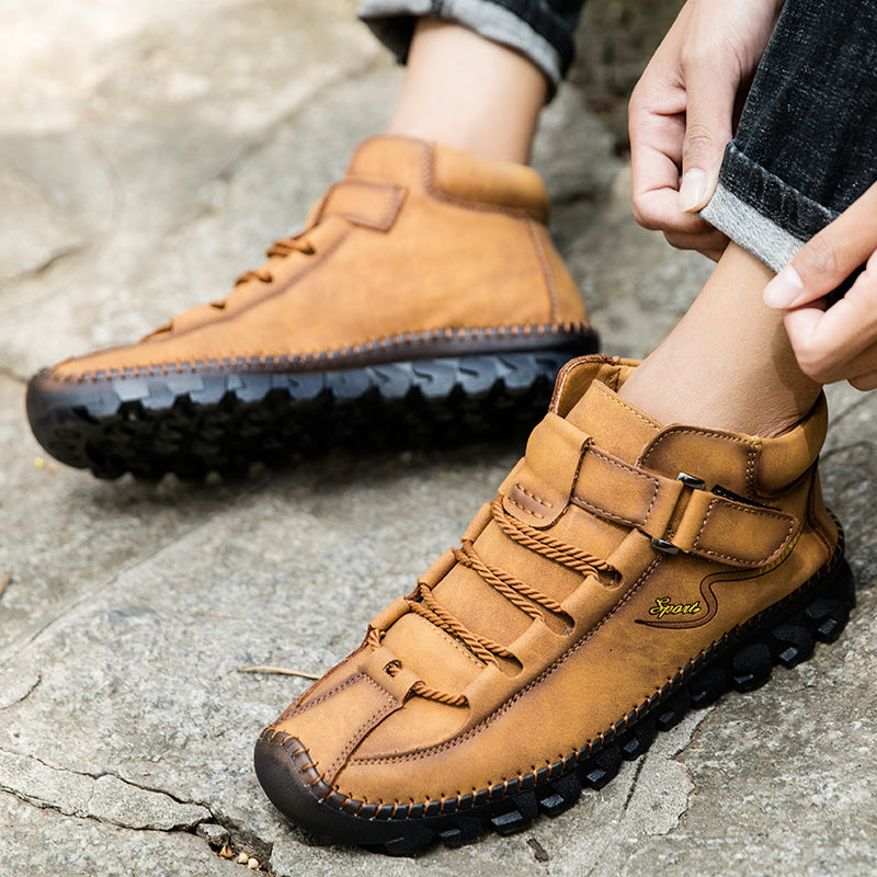 New Men's Ankle Boots Hand Stitching Western Boots Classic Fashion Men's Motorcycle Boots Outdoor Men's Work Boots Big Size12 Rachel 7008