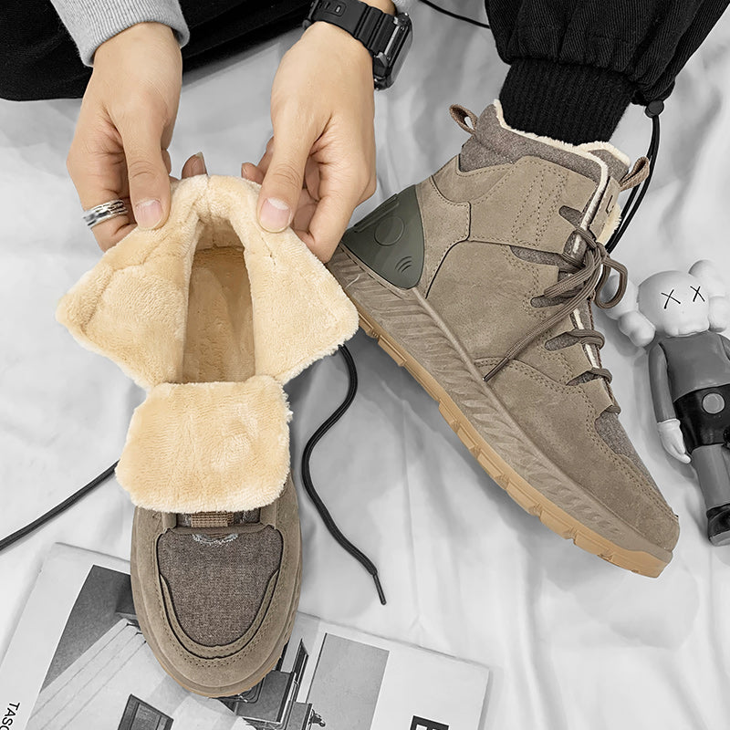 YZ66M Martin Winter Fashion Men's Snow Ankle Boots Plus Fleece Warm Men Shoes Зимние модные мужские зимние ботильоны Martin, теплая мужская флисовая обувь плюс теплая флисовая обувь
