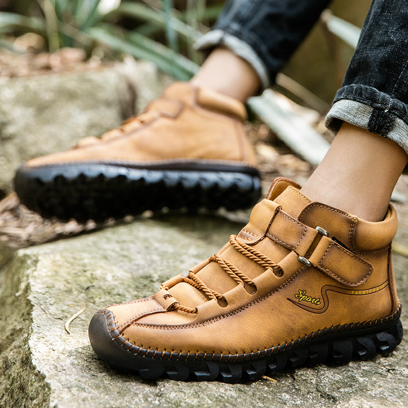 New Men's Ankle Boots Hand Stitching Western Boots Classic Fashion Men's Motorcycle Boots Outdoor Men's Work Boots Big Size12 Rachel 7008
