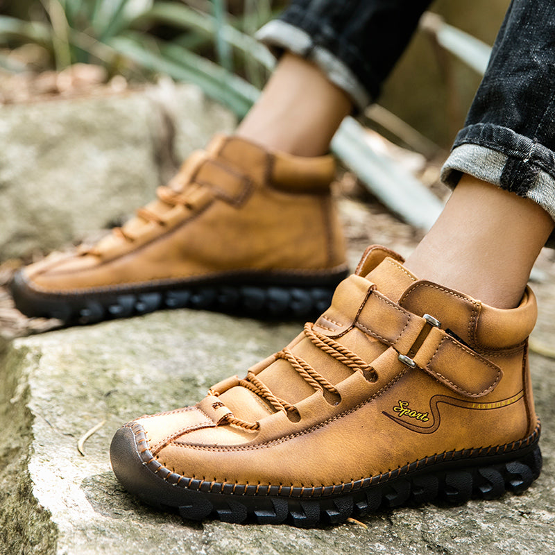 New Men's Ankle Boots Hand Stitching Western Boots Classic Fashion Men's Motorcycle Boots Outdoor Men's Work Boots Big Size12 Rachel 7008