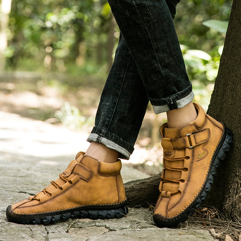 New Men's Ankle Boots Hand Stitching Western Boots Classic Fashion Men's Motorcycle Boots Outdoor Men's Work Boots Big Size12 Rachel 7008