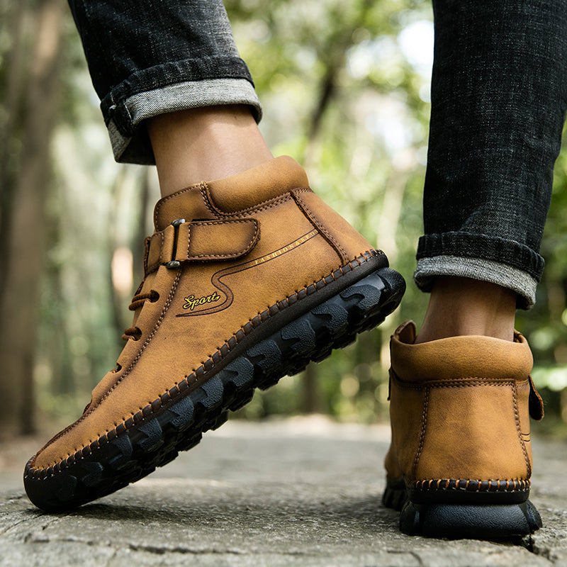 New Men's Ankle Boots Hand Stitching Western Boots Classic Fashion Men's Motorcycle Boots Outdoor Men's Work Boots Big Size12 Rachel 7008