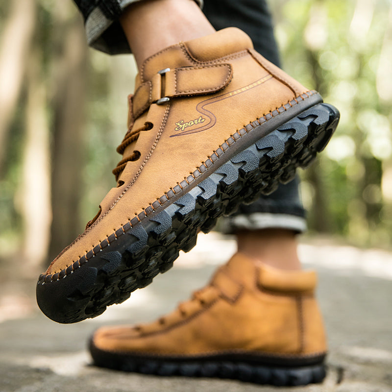 New Men's Ankle Boots Hand Stitching Western Boots Classic Fashion Men's Motorcycle Boots Outdoor Men's Work Boots Big Size12 Rachel 7008