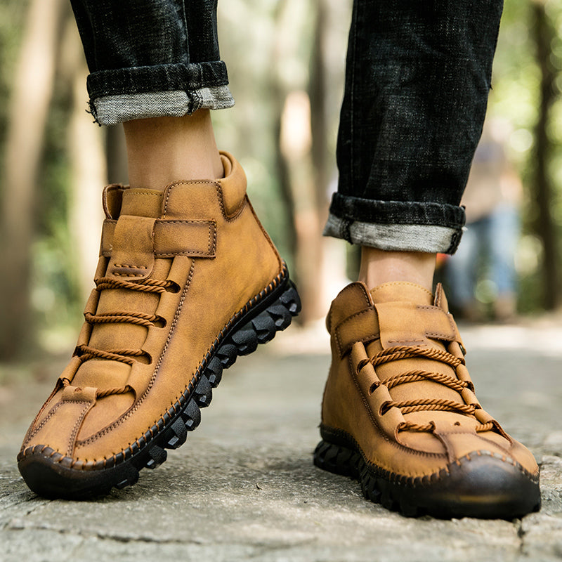 New Men's Ankle Boots Hand Stitching Western Boots Classic Fashion Men's Motorcycle Boots Outdoor Men's Work Boots Big Size12 Rachel 7008