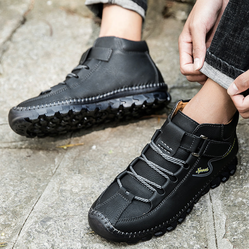 New Men's Ankle Boots Hand Stitching Western Boots Classic Fashion Men's Motorcycle Boots Outdoor Men's Work Boots Big Size12 Rachel 7008