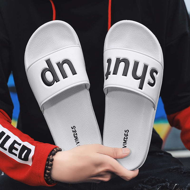 SHUT UP Slippers Casual Bathroom Bathing Sandals Indoor Outdoor Soft Sole Flip Flop Тапочки Повседневные сандалии для купания в помещении На открытом воздухе Вьетнамки с мягкой подошвой