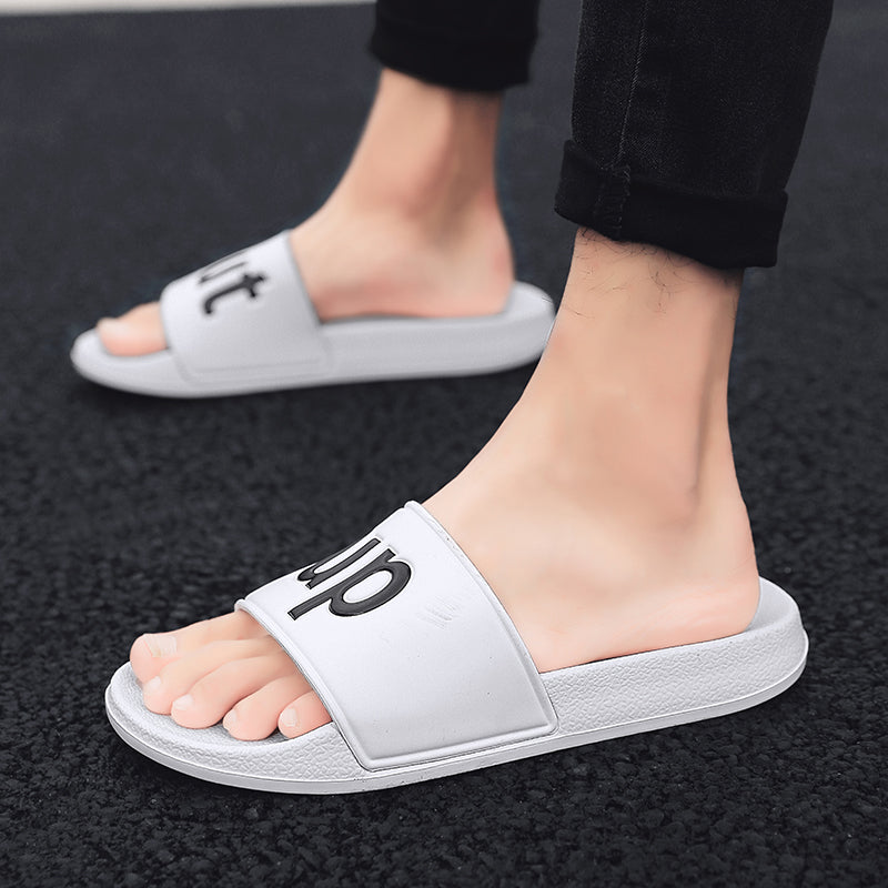 SHUT UP Slippers Casual Bathroom Bathing Sandals Indoor Outdoor Soft Sole Flip Flop Тапочки Повседневные сандалии для купания в помещении На открытом воздухе Вьетнамки с мягкой подошвой