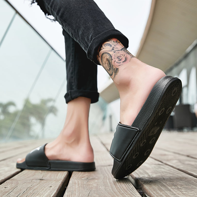 F*CK OFF Slippers Casual Bathroom Bathing Sandals Indoor Outdoor Soft Sole Flip Flop Тапочки Повседневные сандалии для купания в помещении На открытом воздухе Вьетнамки с мягкой подошвой