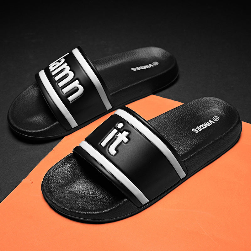 DAMN IT Slippers Casual Bathroom Bathing Sandals Indoor Outdoor Soft Sole Flip Flop Тапочки Повседневные сандалии для купания в помещении На открытом воздухе Вьетнамки с мягкой подошвой