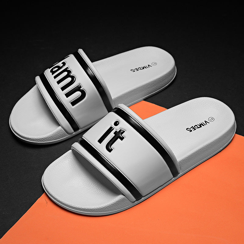 DAMN IT Slippers Casual Bathroom Bathing Sandals Indoor Outdoor Soft Sole Flip Flop Тапочки Повседневные сандалии для купания в помещении На открытом воздухе Вьетнамки с мягкой подошвой