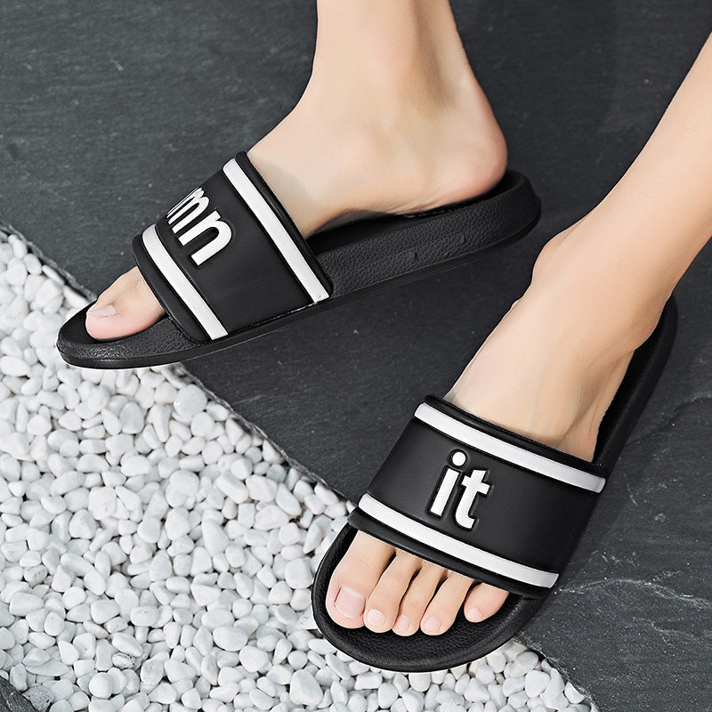DAMN IT Slippers Casual Bathroom Bathing Sandals Indoor Outdoor Soft Sole Flip Flop Тапочки Повседневные сандалии для купания в помещении На открытом воздухе Вьетнамки с мягкой подошвой
