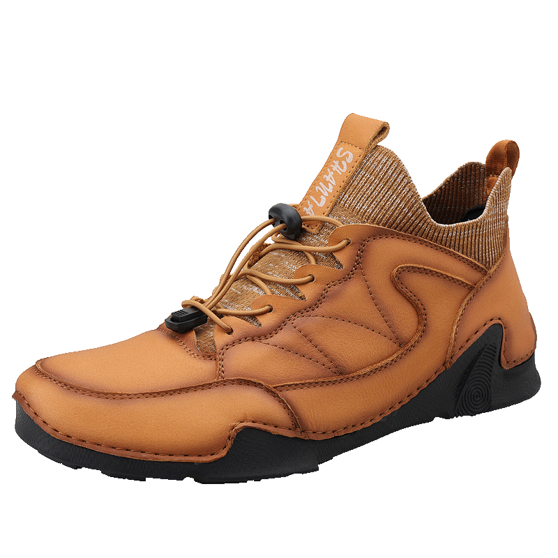 New Winter Men Boots Luxury Brand Leather High Top Shoes Fashion Handmade Casual Ankle Boots For Men Botas Hombre Big Size Waller 3011