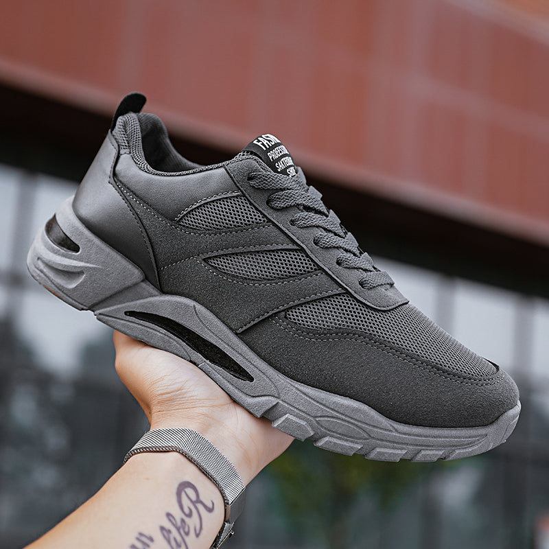 Shoes For Men Patchwork Black White Mesh Breathable Lightweight Lace Up Outdoor Sport Running Walking Male Trainers Tennis Rhonda J026