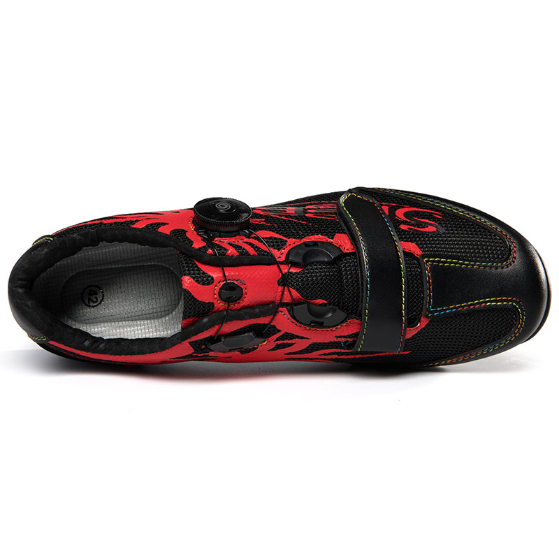 Q123 Unisex Summer Breathable Rubber Sole Cycling Shoes Professional Road Riding Bicycle Training Летние велосипедные туфли на дышащей резиновой подошве унисекс