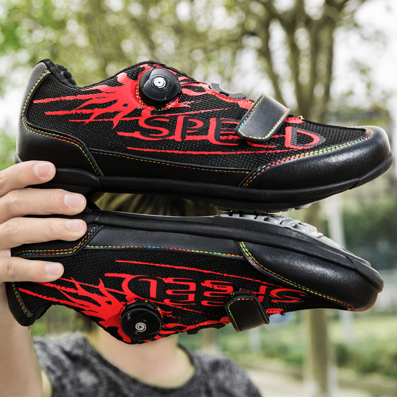 Q123 Unisex Summer Breathable Rubber Sole Cycling Shoes Professional Road Riding Bicycle Training Летние велосипедные туфли на дышащей резиновой подошве унисекс