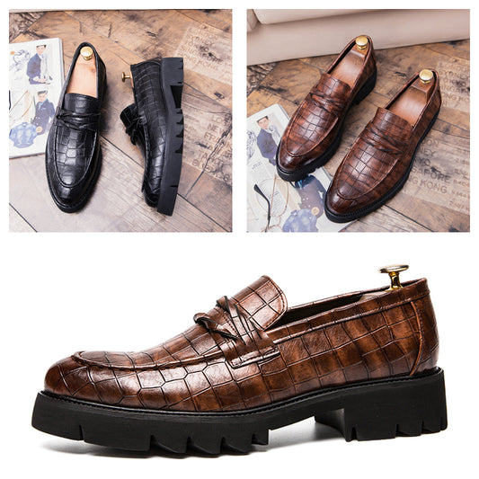 Brown Shoes Men Classic Coiffeur Business Shoes Men Formal Italian Brand Men Classic Shoes Fashion Slip On 8512