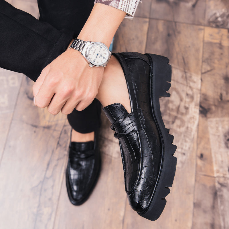Brown Shoes Men Classic Coiffeur Business Shoes Men Formal Italian Brand Men Classic Shoes Fashion Slip On 8512