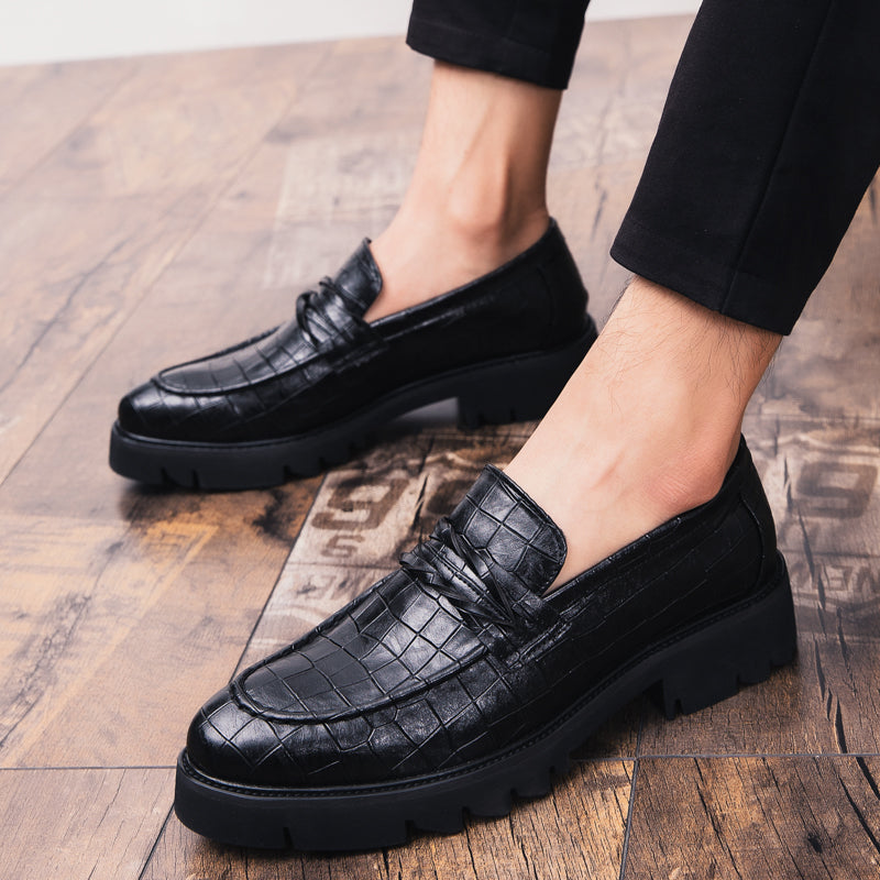 Brown Shoes Men Classic Coiffeur Business Shoes Men Formal Italian Brand Men Classic Shoes Fashion Slip On 8512