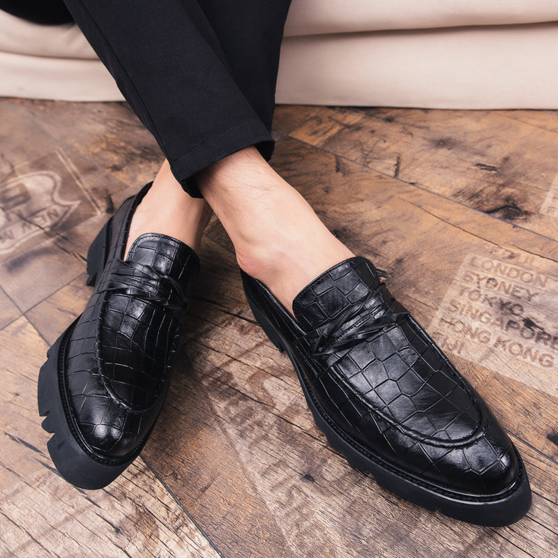 Brown Shoes Men Classic Coiffeur Business Shoes Men Formal Italian Brand Men Classic Shoes Fashion Slip On 8512