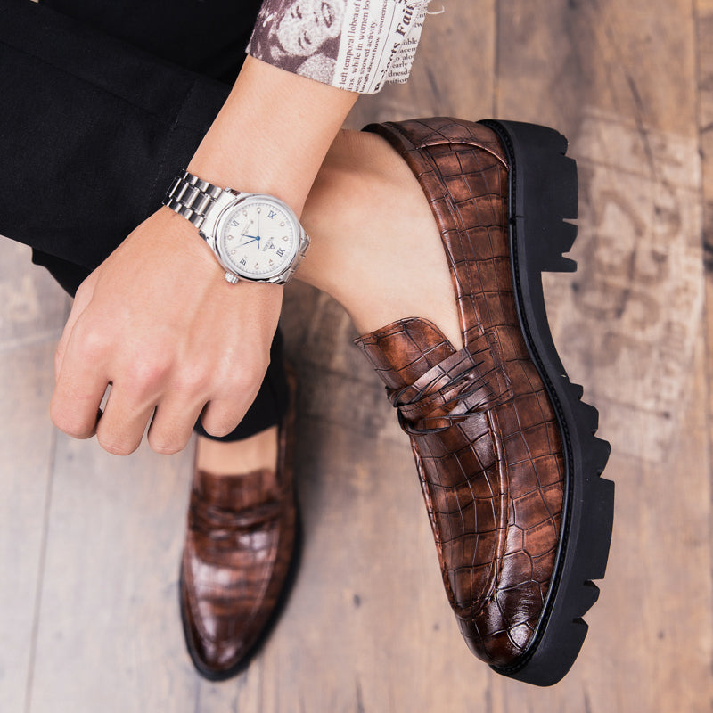 Brown Shoes Men Classic Coiffeur Business Shoes Men Formal Italian Brand Men Classic Shoes Fashion Slip On 8512