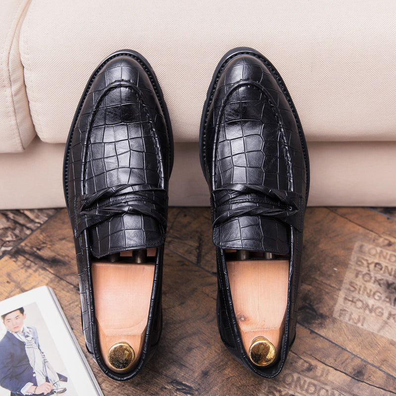 Brown Shoes Men Classic Coiffeur Business Shoes Men Formal Italian Brand Men Classic Shoes Fashion Slip On 8512