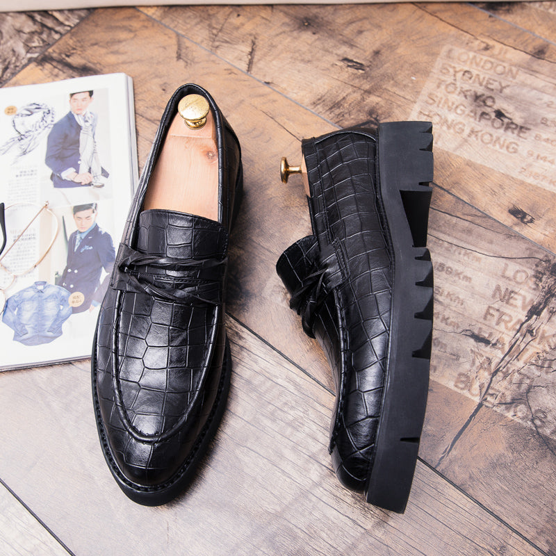 Brown Shoes Men Classic Coiffeur Business Shoes Men Formal Italian Brand Men Classic Shoes Fashion Slip On 8512