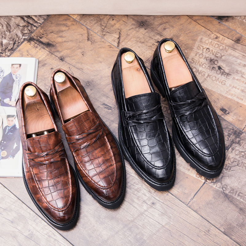 Brown Shoes Men Classic Coiffeur Business Shoes Men Formal Italian Brand Men Classic Shoes Fashion Slip On 8512