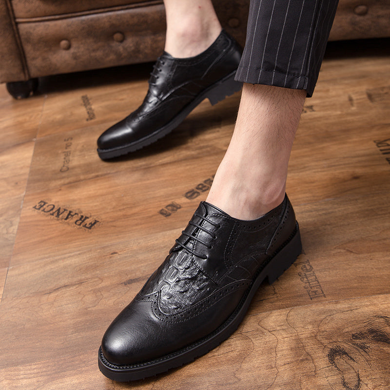 Large Size 12.5 Mens Dress Shoes Oxfords Luxury Wedding Loafer Brogue Formal Men Flats Office Party Formal Shoes Business Price G618