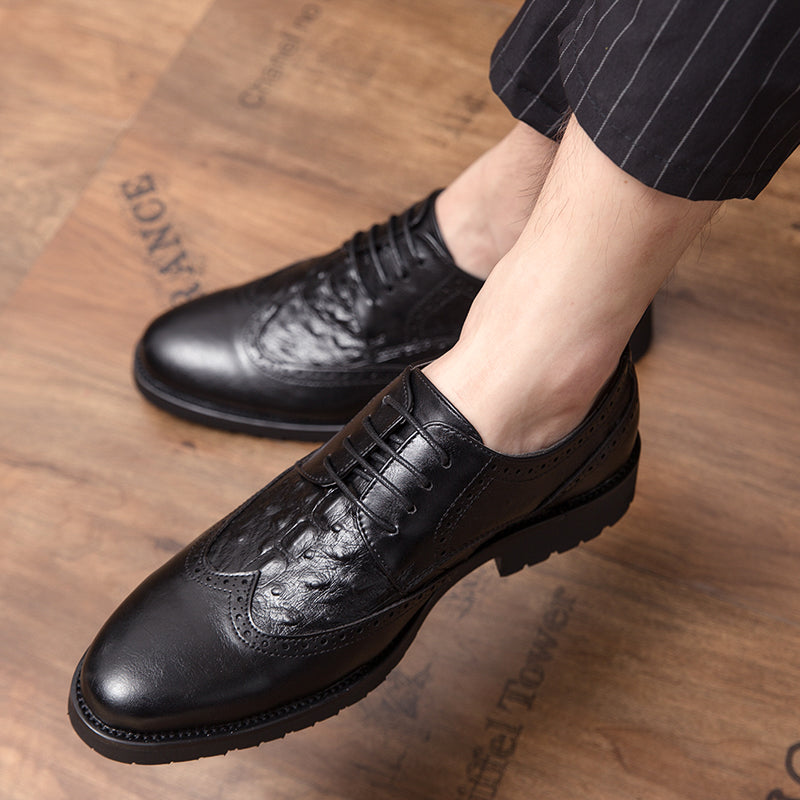 Large Size 12.5 Mens Dress Shoes Oxfords Luxury Wedding Loafer Brogue Formal Men Flats Office Party Formal Shoes Business Price G618