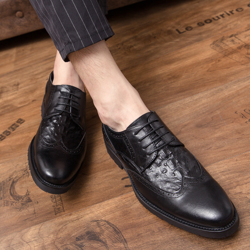 Large Size 12.5 Mens Dress Shoes Oxfords Luxury Wedding Loafer Brogue Formal Men Flats Office Party Formal Shoes Business Price G618