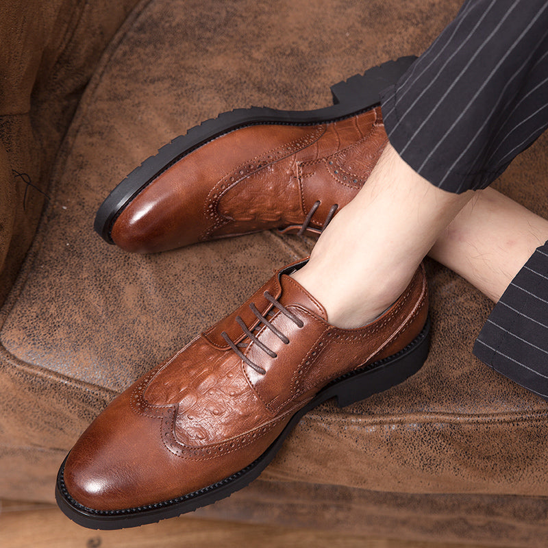 Large Size 12.5 Mens Dress Shoes Oxfords Luxury Wedding Loafer Brogue Formal Men Flats Office Party Formal Shoes Business Price G618