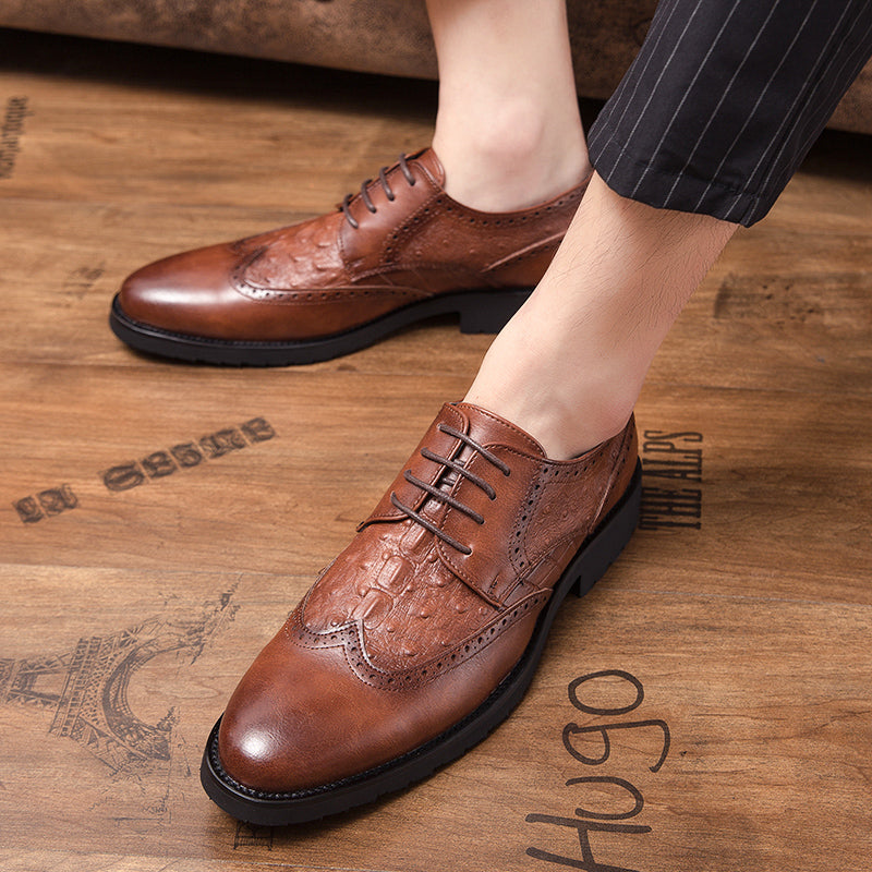 Large Size 12.5 Mens Dress Shoes Oxfords Luxury Wedding Loafer Brogue Formal Men Flats Office Party Formal Shoes Business Price G618