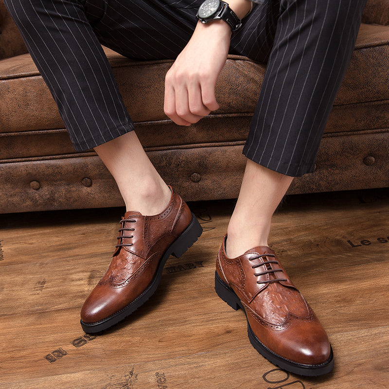 Large Size 12.5 Mens Dress Shoes Oxfords Luxury Wedding Loafer Brogue Formal Men Flats Office Party Formal Shoes Business Price G618
