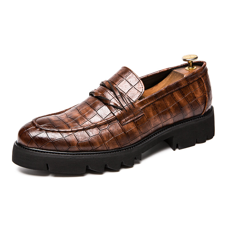 Brown Shoes Men Classic Coiffeur Business Shoes Men Formal Italian Brand Men Classic Shoes Fashion Slip On 8512