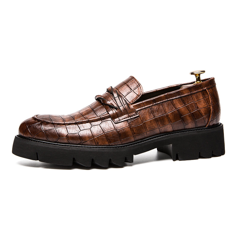 Brown Shoes Men Classic Coiffeur Business Shoes Men Formal Italian Brand Men Classic Shoes Fashion Slip On 8512