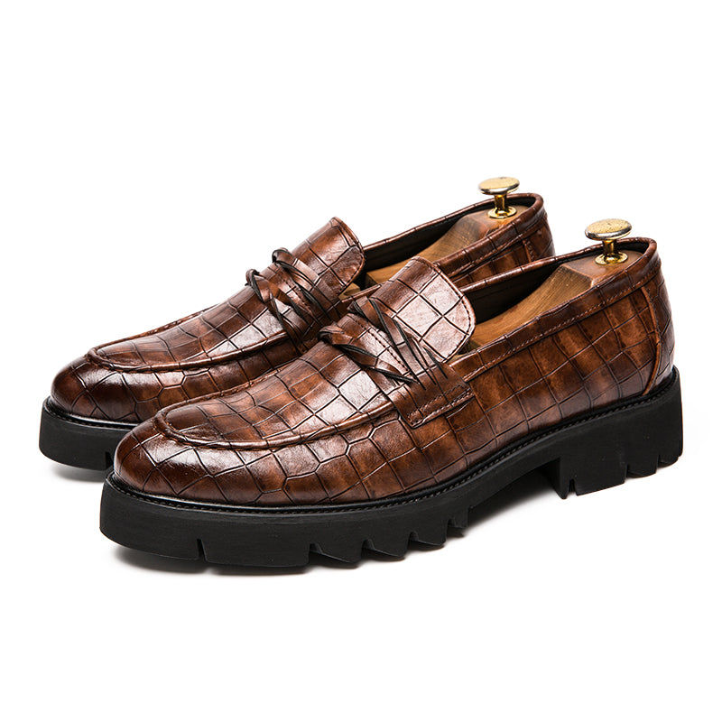 Brown Shoes Men Classic Coiffeur Business Shoes Men Formal Italian Brand Men Classic Shoes Fashion Slip On 8512