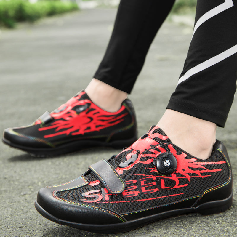 Q123 Unisex Summer Breathable Rubber Sole Cycling Shoes Professional Road Riding Bicycle Training Летние велосипедные туфли на дышащей резиновой подошве унисекс