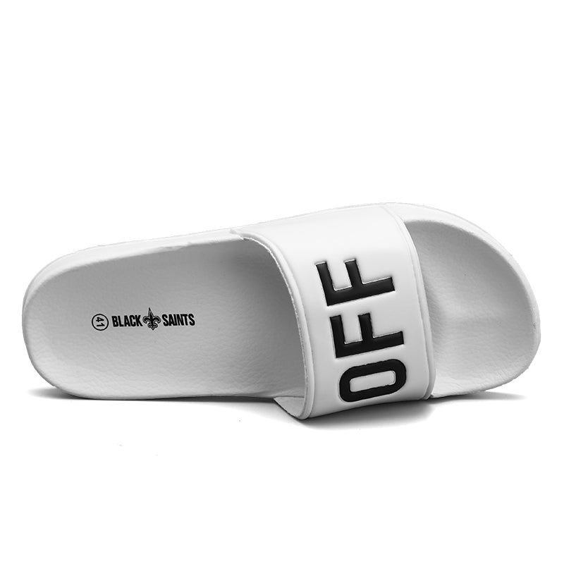 F*CK OFF Slippers Casual Bathroom Bathing Sandals Indoor Outdoor Soft Sole Flip Flop Тапочки Повседневные сандалии для купания в помещении На открытом воздухе Вьетнамки с мягкой подошвой