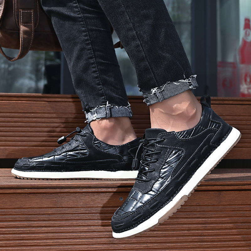 Y8902 New Skateboarding Shoes Soft Comfortable Driving Footwear Men Casual Fashion Handmade Shoes Обувь для скейтбординга Мягкая удобная обувь для вождения