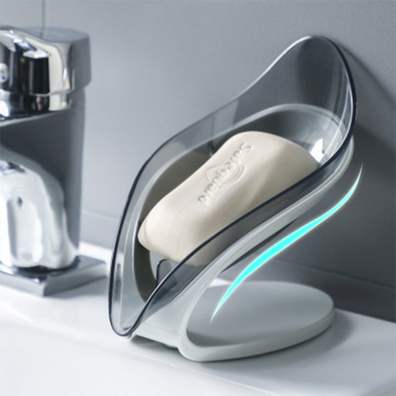 Interesting Bathroom Soap Holder Leaf Shape Soap Box Kitchen Dish Storage Box Non-slip Drain Storage Case Container Bathroom
