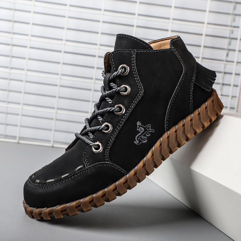 Hand Stitching New Female Ankle Boots Women Shoes Booties British Lace Retro Trend Women Naked Boots Rhonda 8802