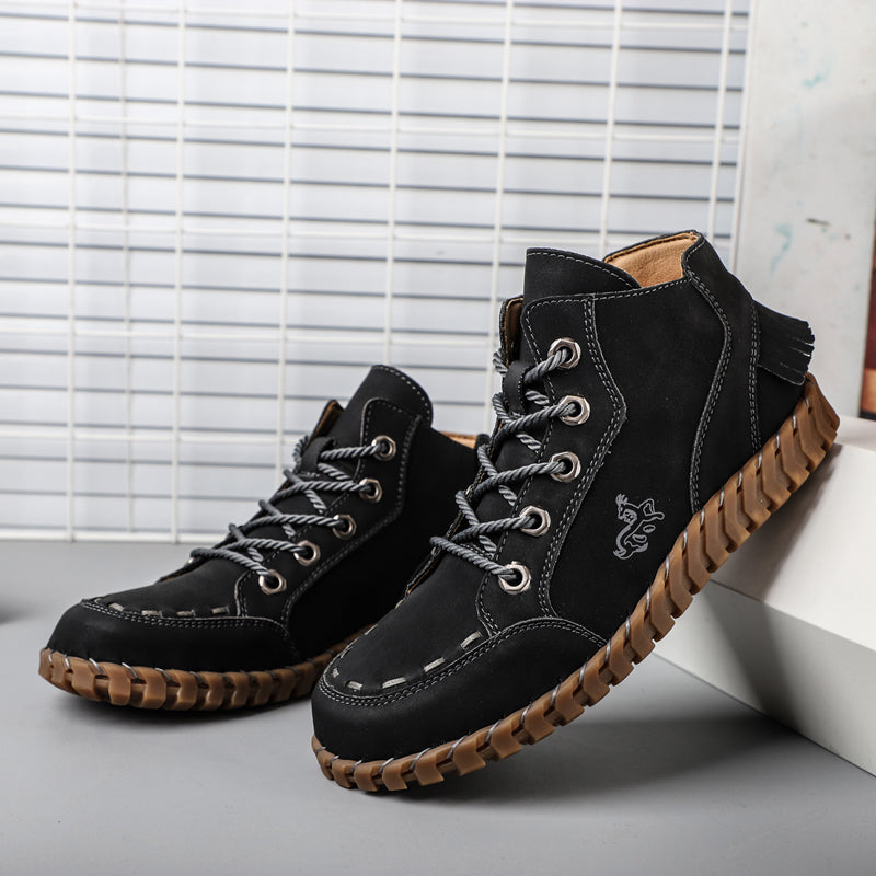 Hand Stitching New Female Ankle Boots Women Shoes Booties British Lace Retro Trend Women Naked Boots Rhonda 8802