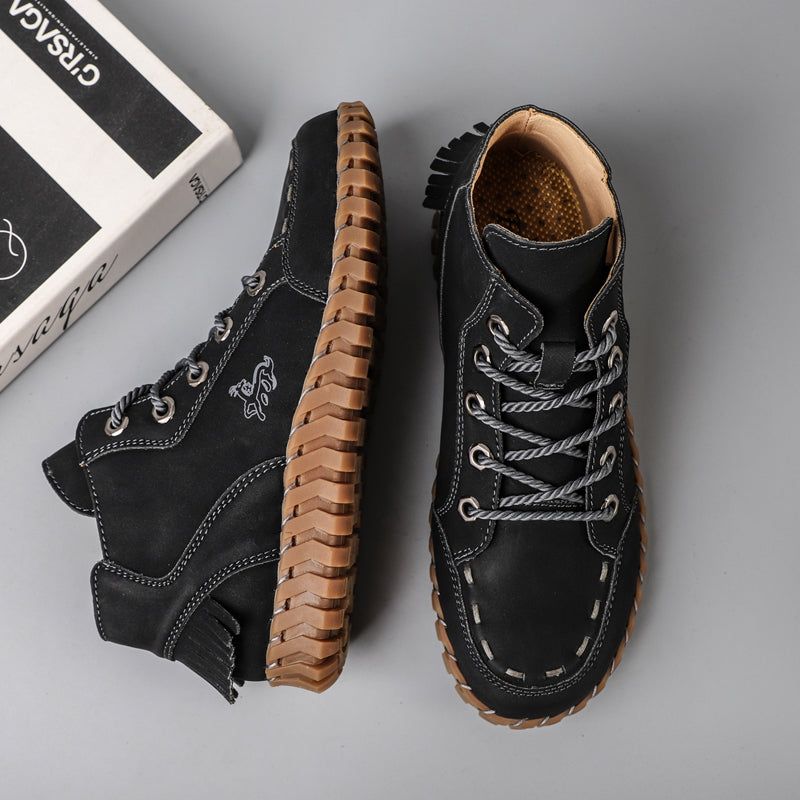 Hand Stitching New Female Ankle Boots Women Shoes Booties British Lace Retro Trend Women Naked Boots Rhonda 8802