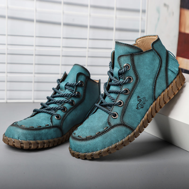 Hand Stitching New Female Ankle Boots Women Shoes Booties British Lace Retro Trend Women Naked Boots Rhonda 8802