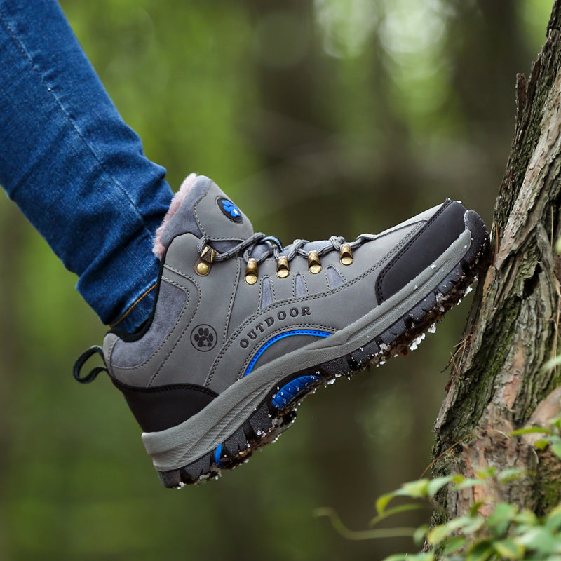 Women Snow Waterproof Warm Plush High Quality Outdoor Hiking Boots Camping Big Size thermal outdoor hiking high top sneakers K711