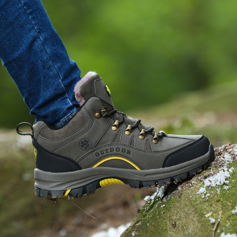 Women Snow Waterproof Warm Plush High Quality Outdoor Hiking Boots Camping Big Size thermal outdoor hiking high top sneakers K711