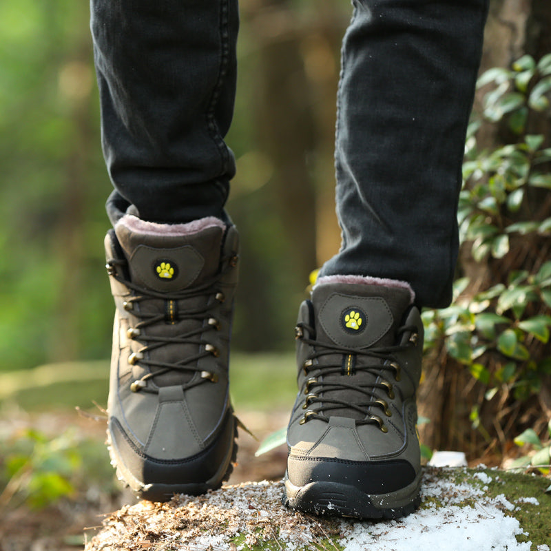 Women Snow Waterproof Warm Plush High Quality Outdoor Hiking Boots Camping Big Size thermal outdoor hiking high top sneakers K711