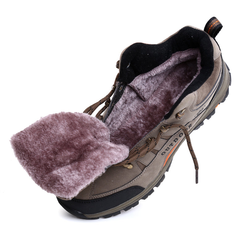 Women Snow Waterproof Warm Plush High Quality Outdoor Hiking Boots Camping Big Size thermal outdoor hiking high top sneakers K711
